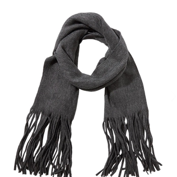 Lucky Brand Accessories - Lucky Brand Charcoal Fringe Scarf